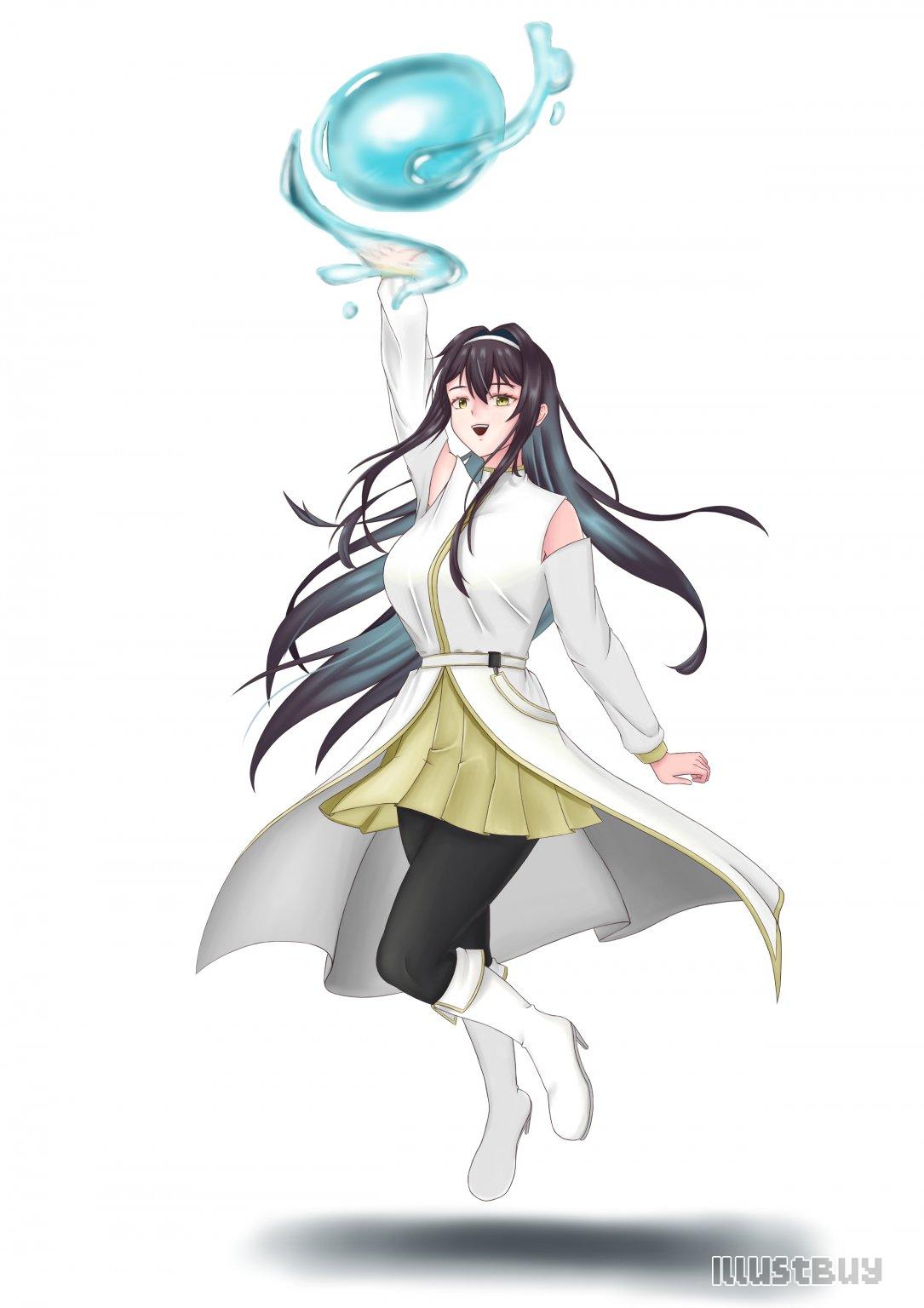 【あやね成長設定圖】-6 17-18歲 162cm 異世界 第一次畫水球