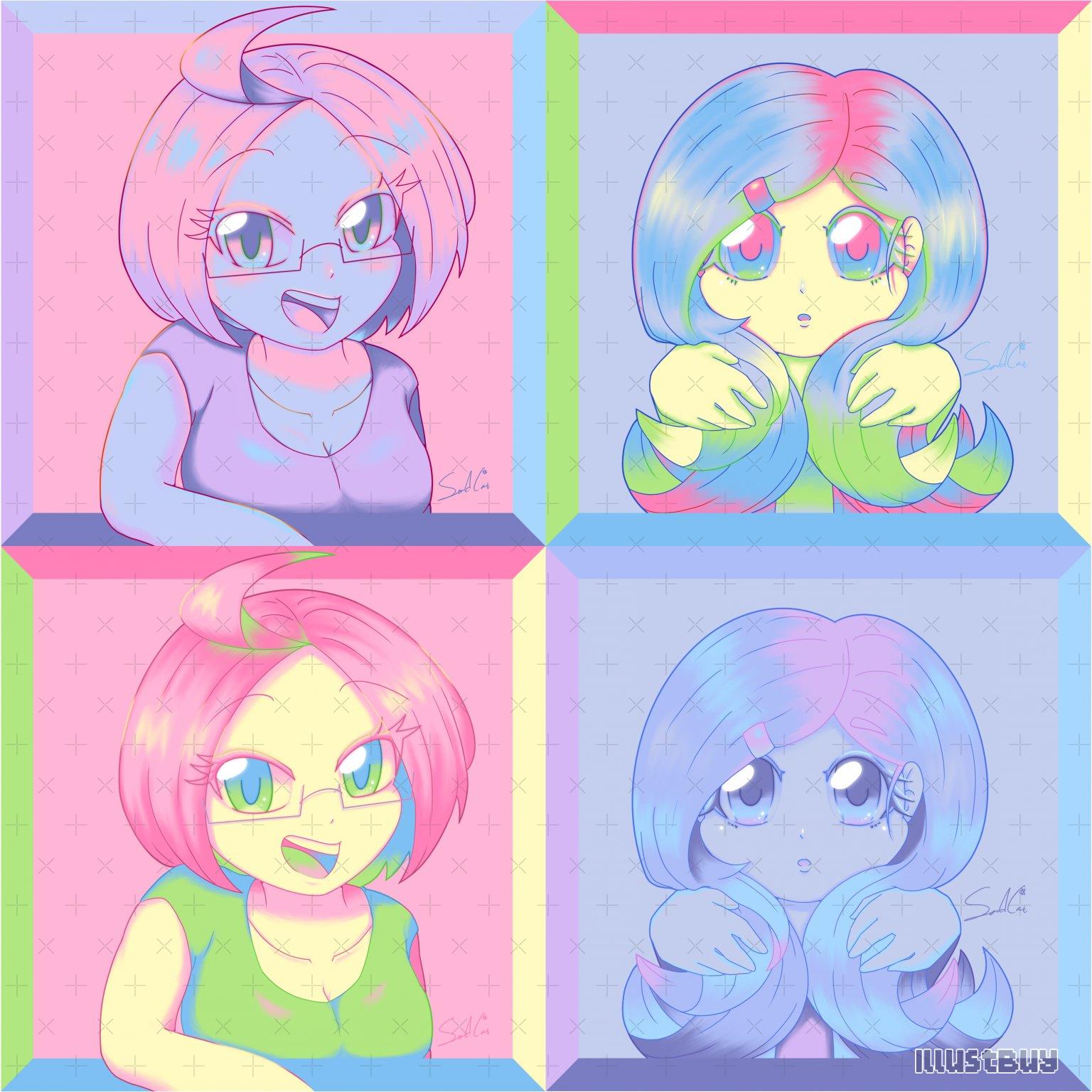 原創角色頭像插畫(共四張)