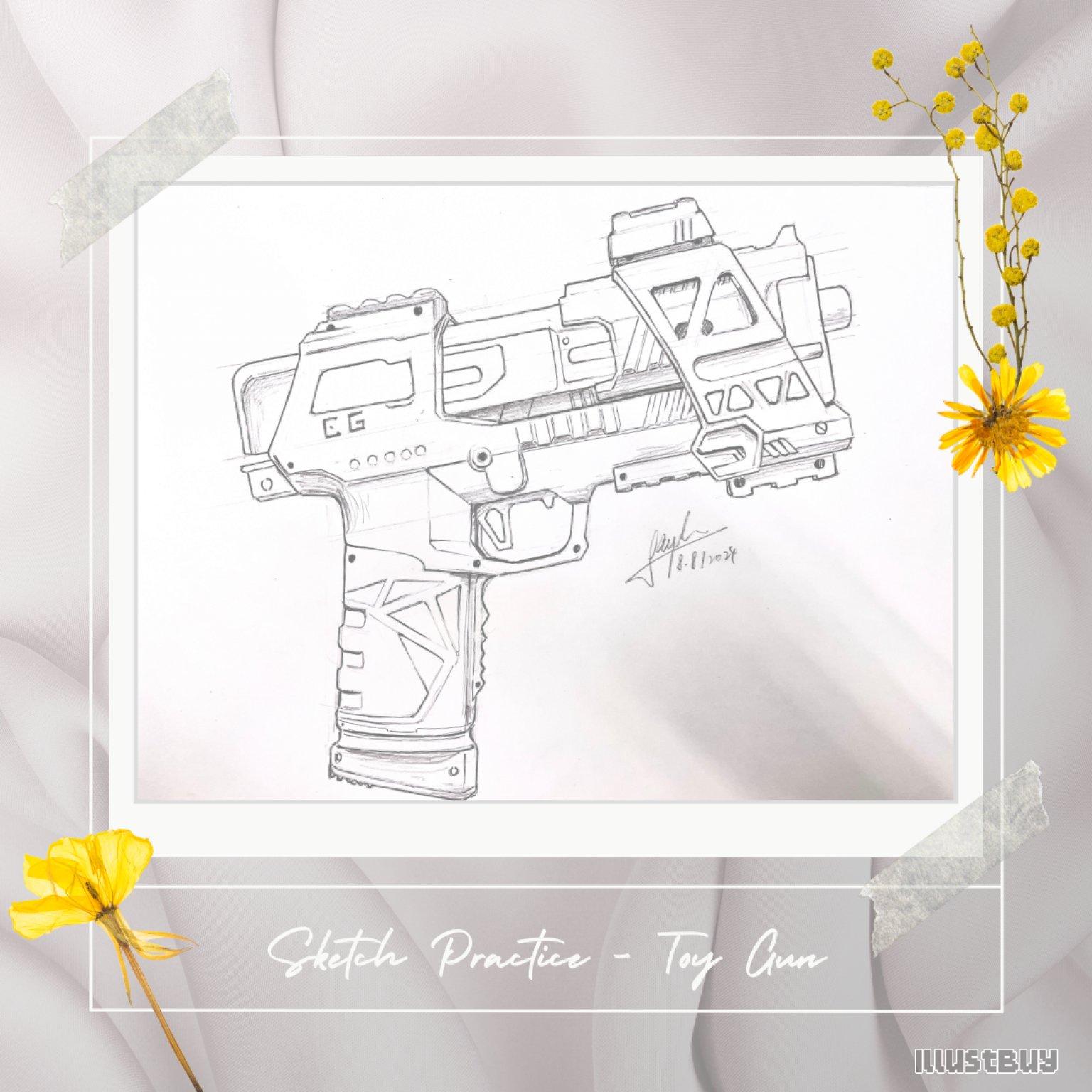 Sketching practice - Toy gun