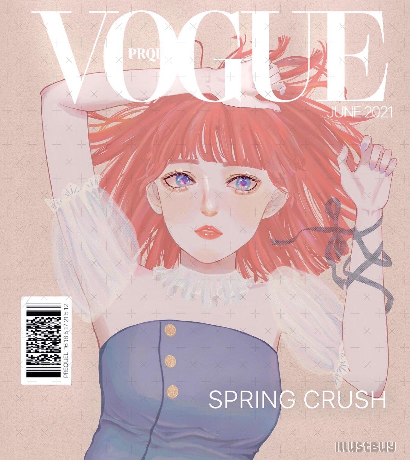 日系雜誌感插畫