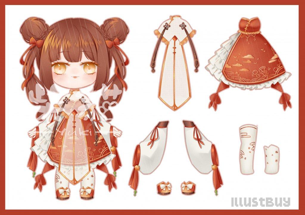 Q版服裝設計含拆分(模板)