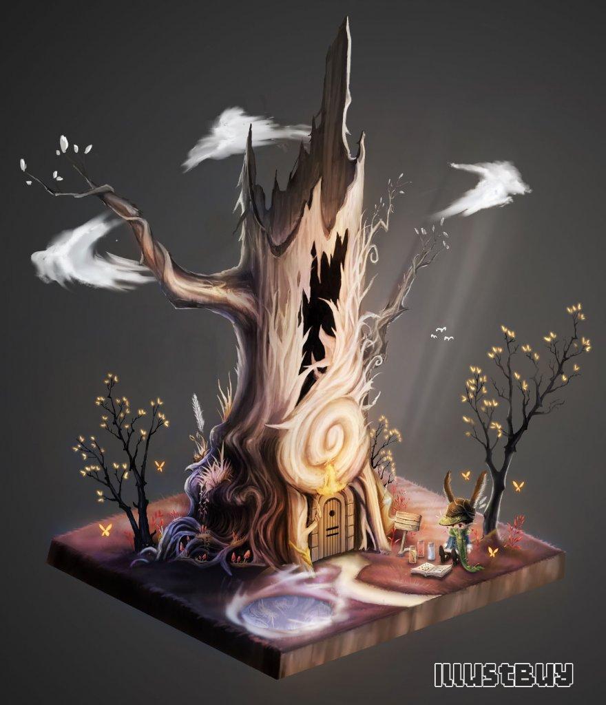 枯木小屋－秋天