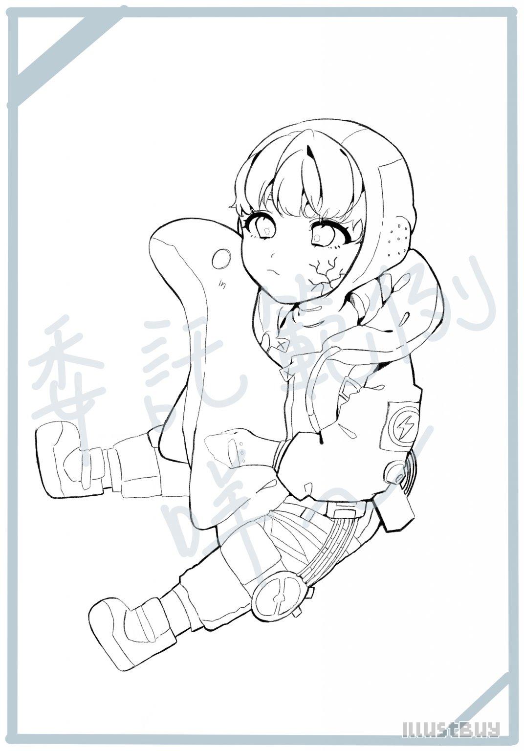 可愛風線稿 apex 二創