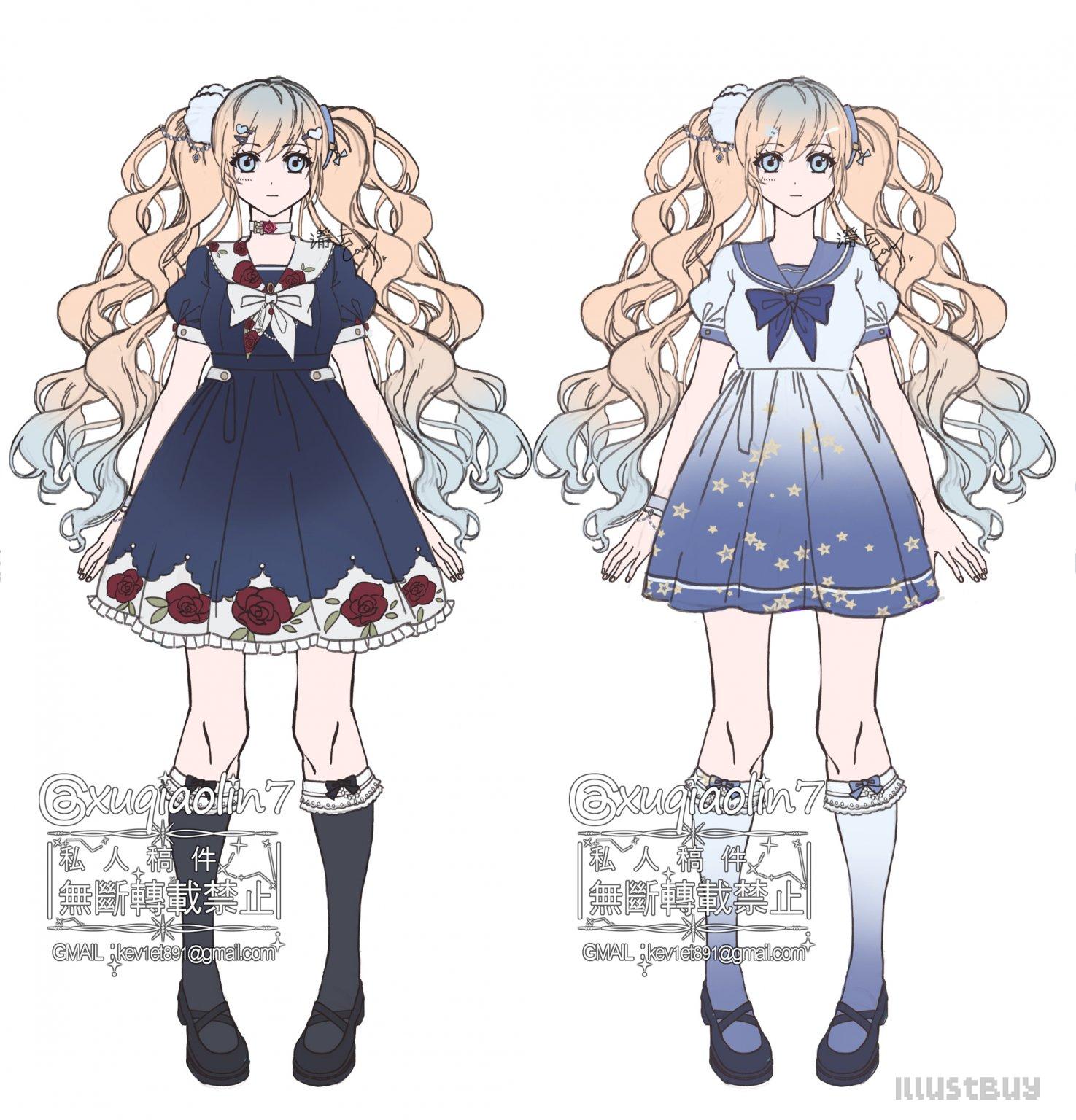 原創人物立繪+原創服裝設計