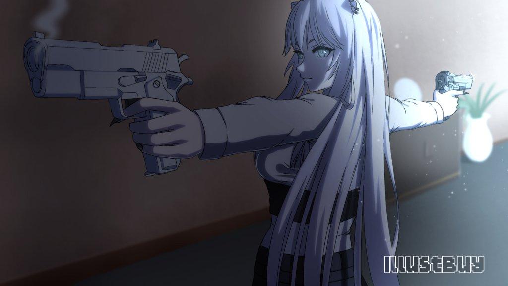 【戦う姿】二丁拳銃・獅白ぼたん