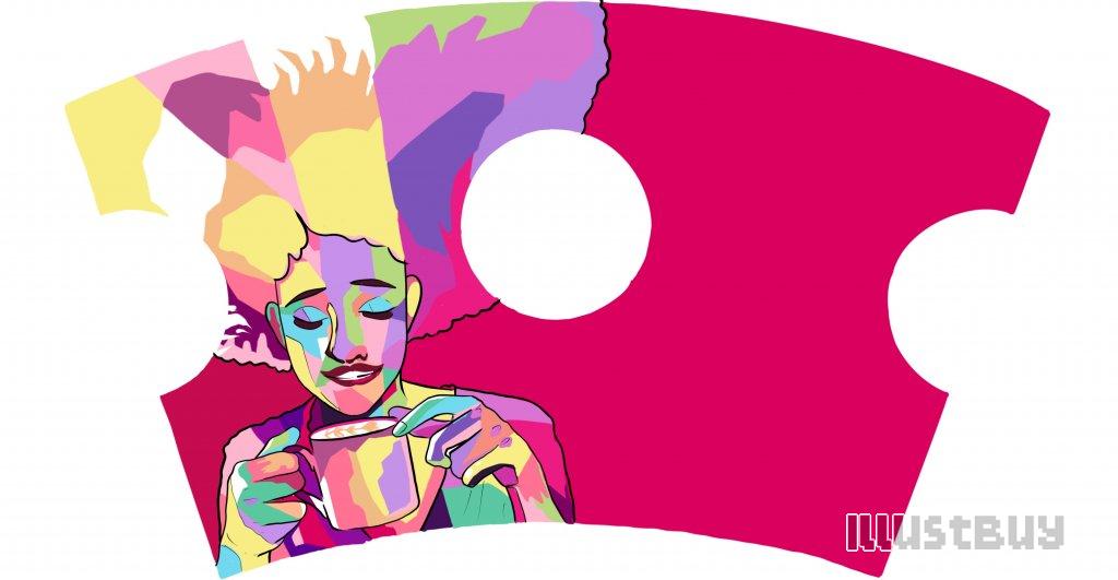 波普風格插畫(繪杯)