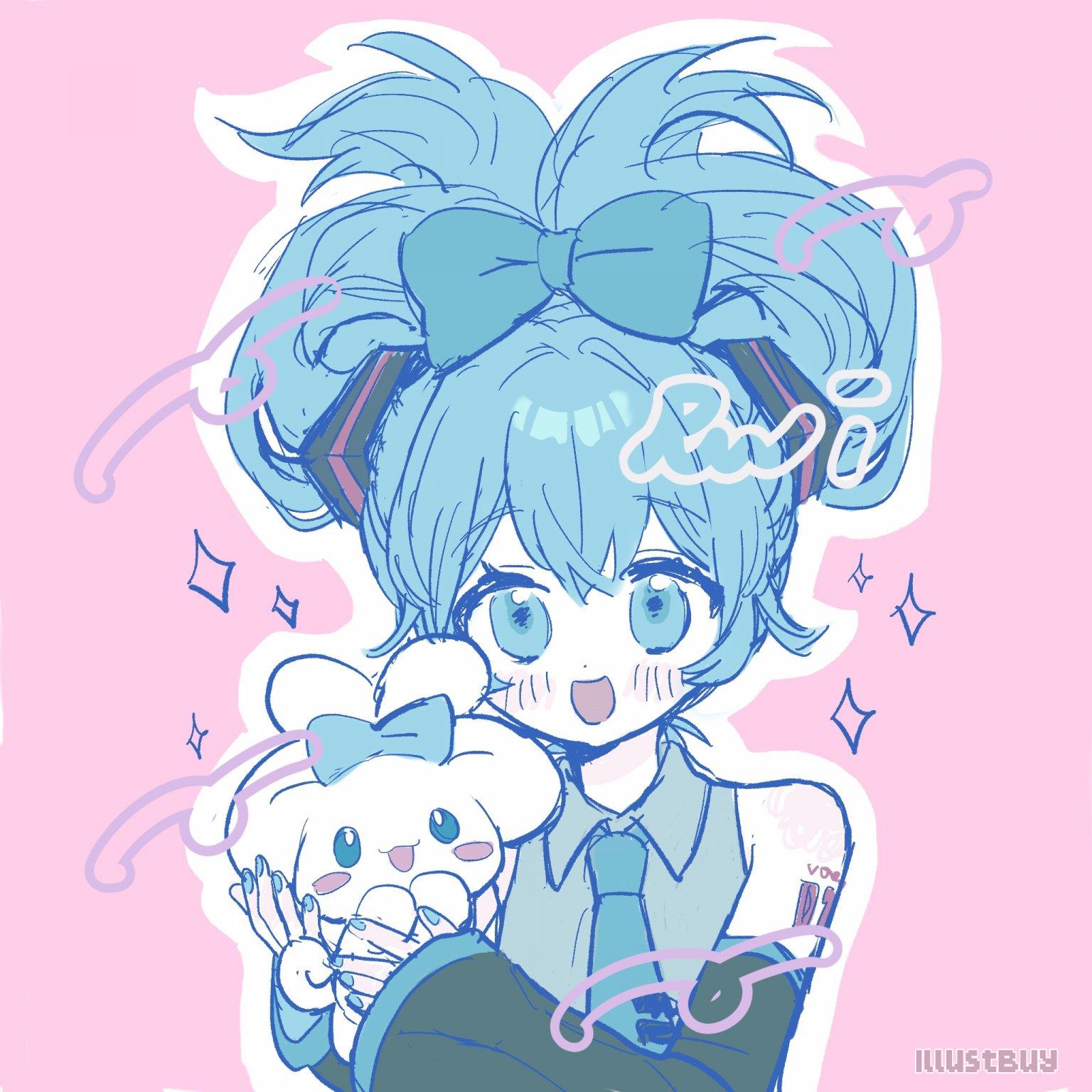 初音與大耳狗喜拿