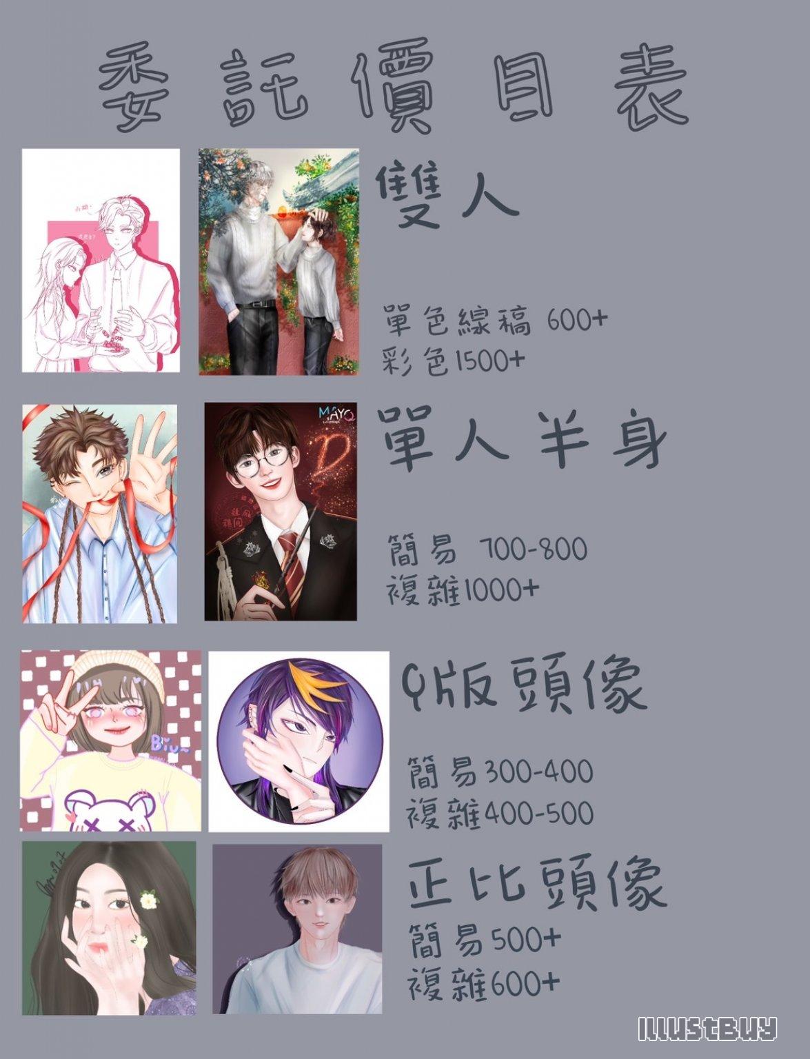 價目表