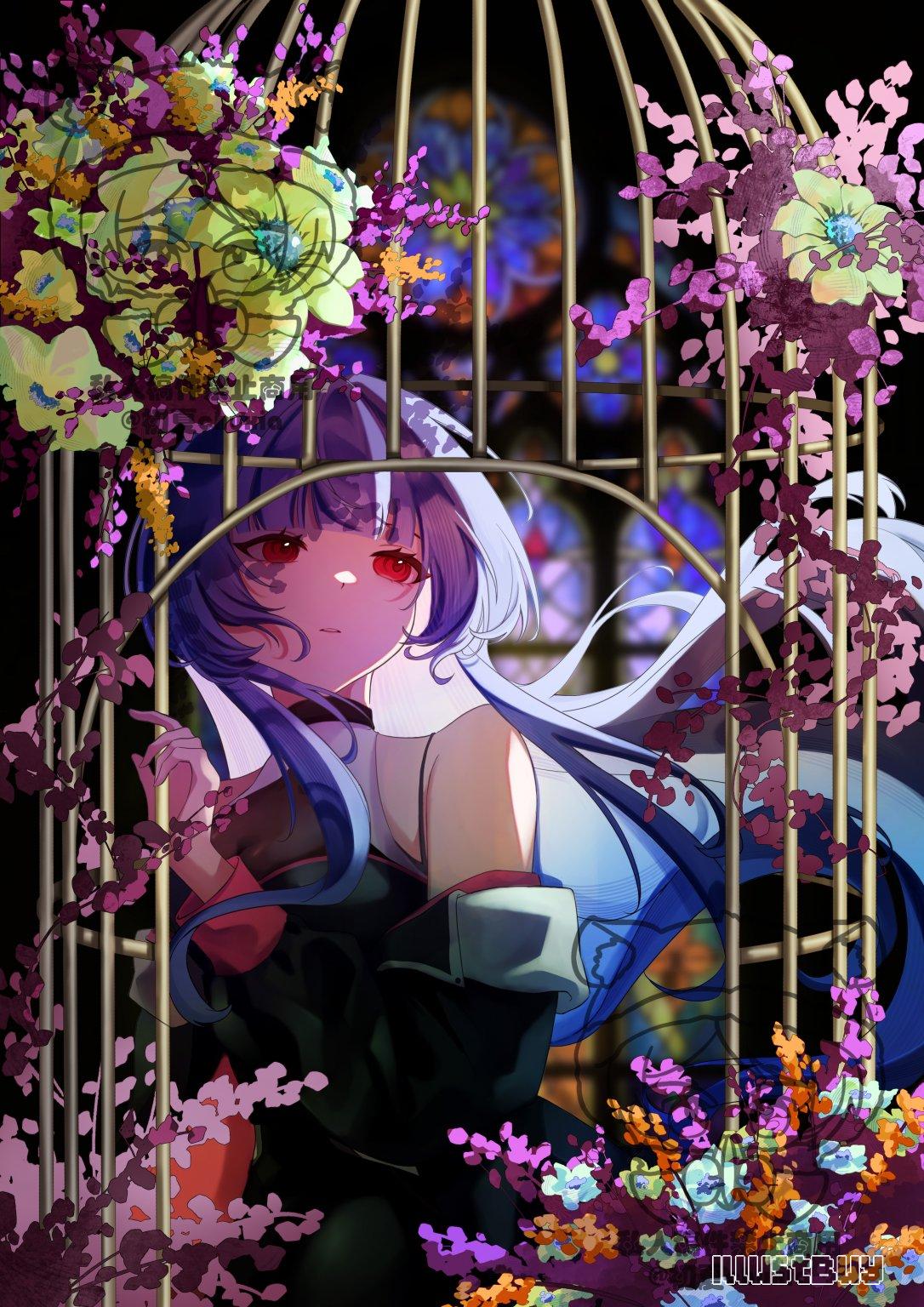 委托展示 （半身+复杂背景）