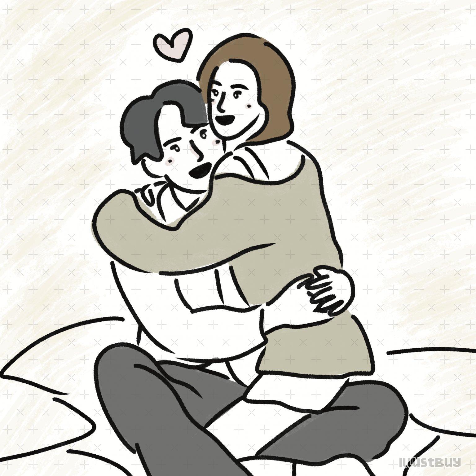 韓系情侶插畫／頭像／似顏繪