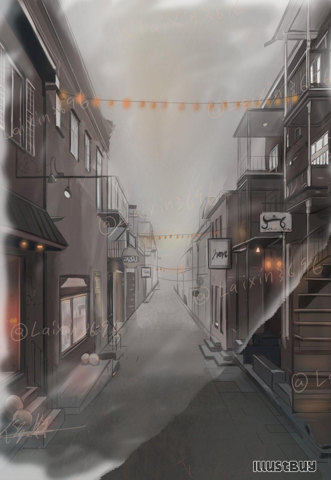 一點透視練習 只有背景 