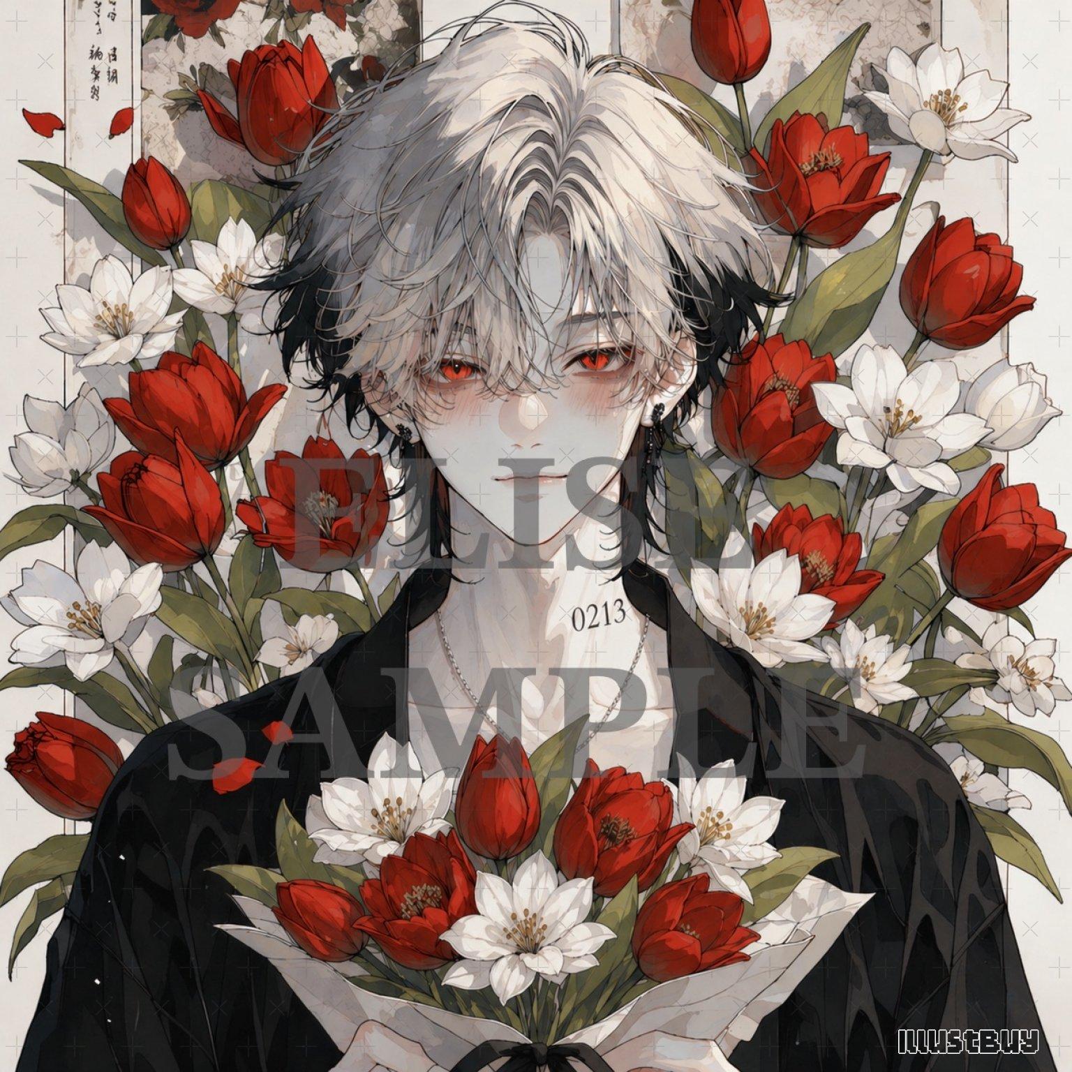 AI-Illustration 委託 【捧花系列】