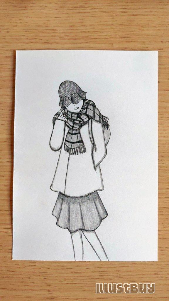  A Girl Wearing A Scarf 