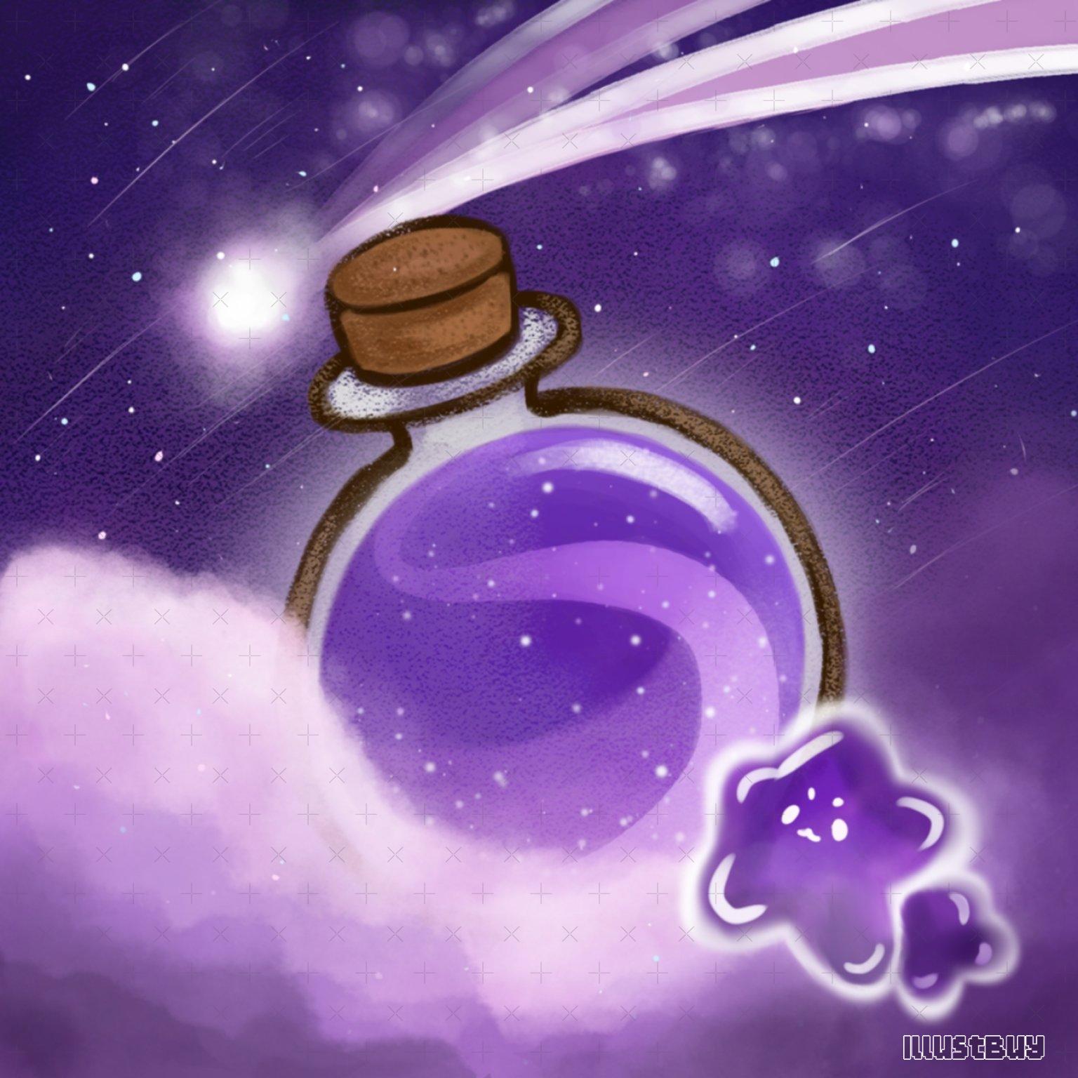 紫色系-星空瓶+果凍星星