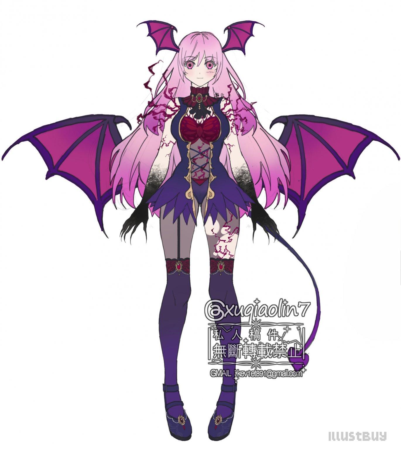 萬聖節小惡魔原創角色立繪