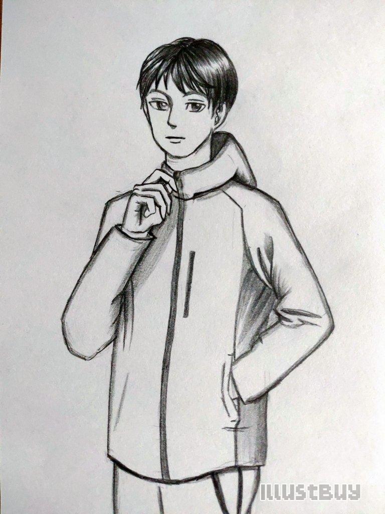 How To Draw A Boy Is Zippering His Coat