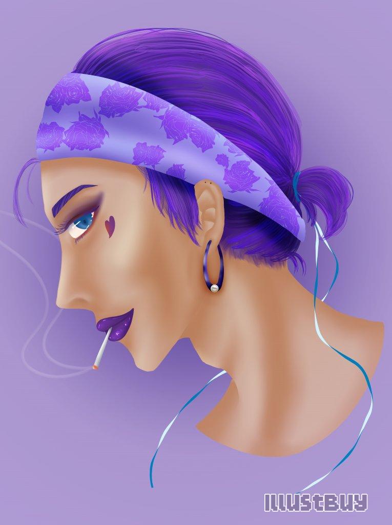 頭像練習-紫