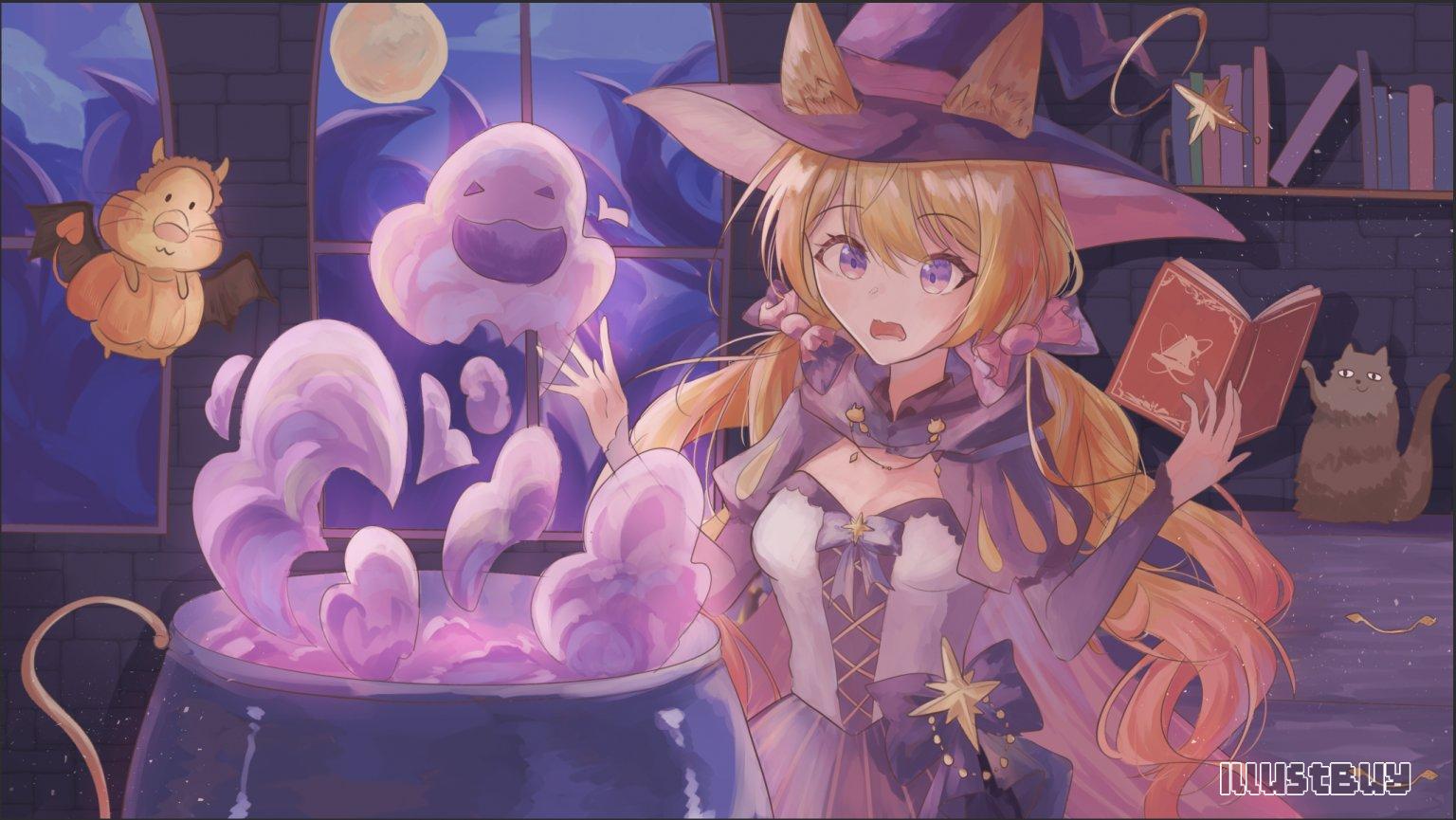 小魔女插畫