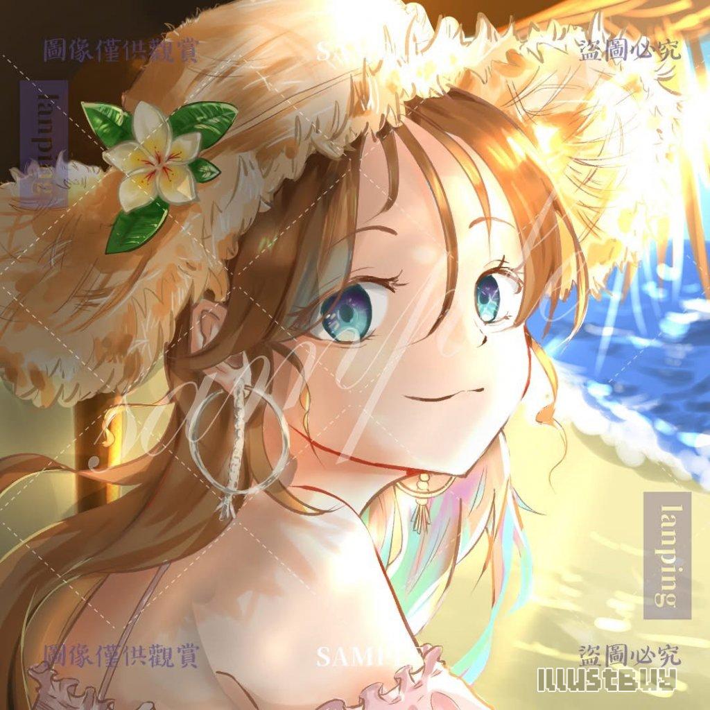 在海邊
