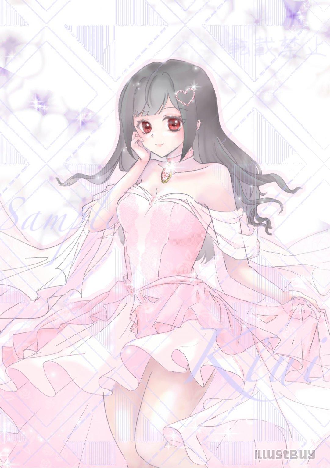 粉紅裙少女｜委託展示