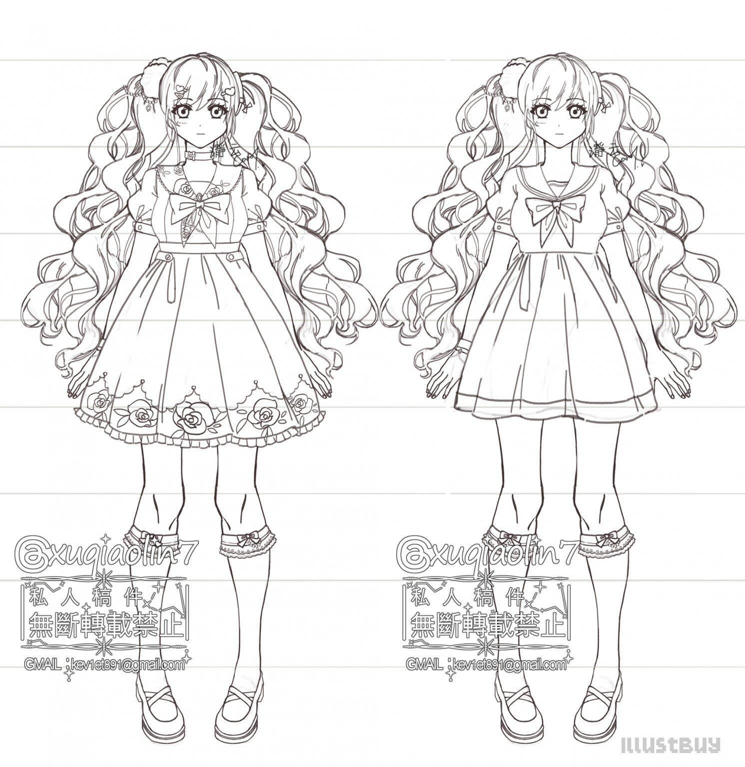 人物草稿設計展示