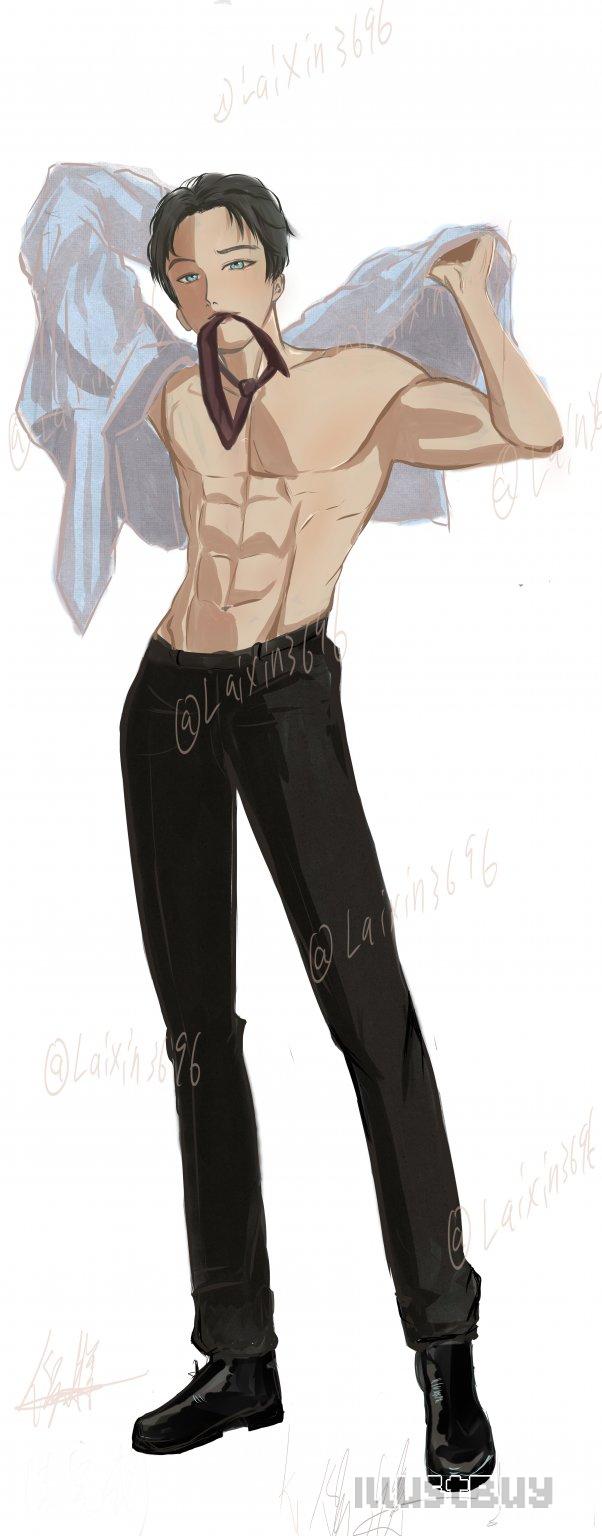 解領帶、脫外套……