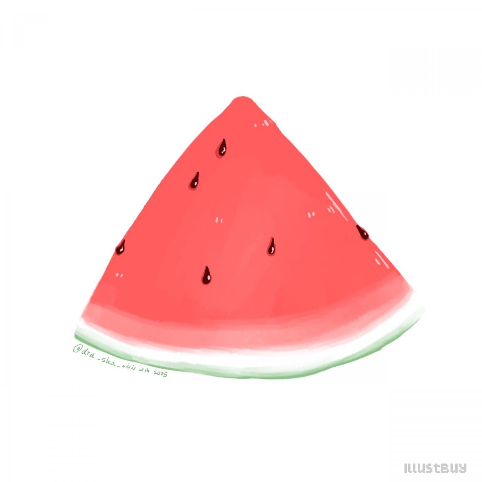 西瓜（水果小插畫）