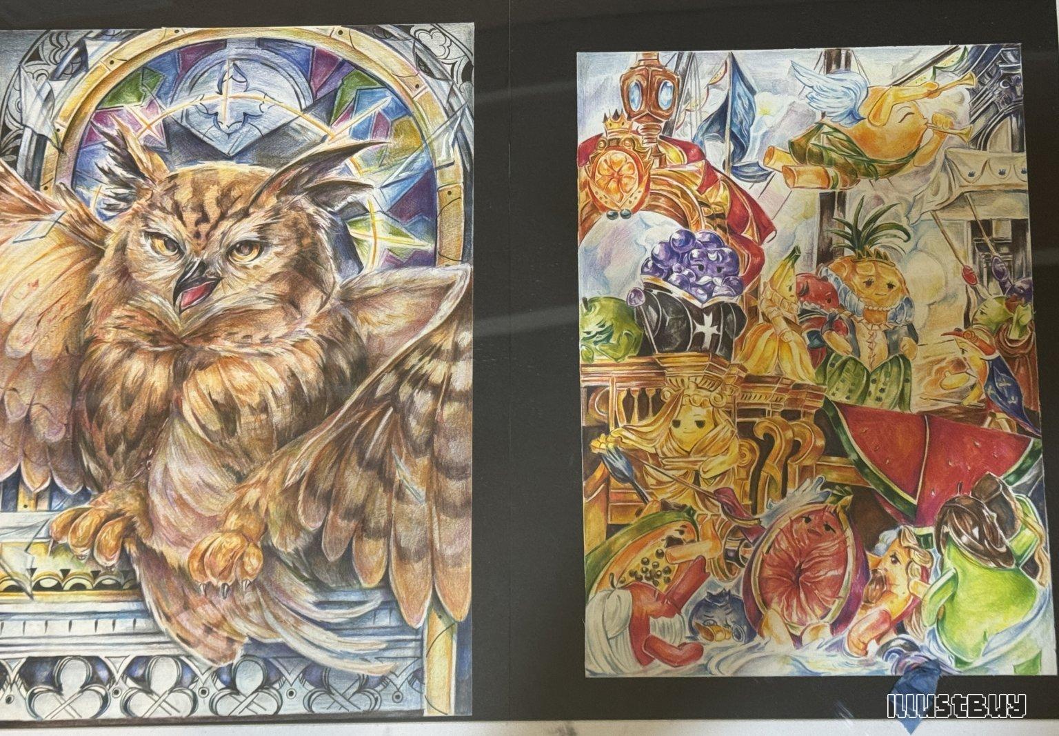 色鉛筆；麥克筆創意寫實繪畫