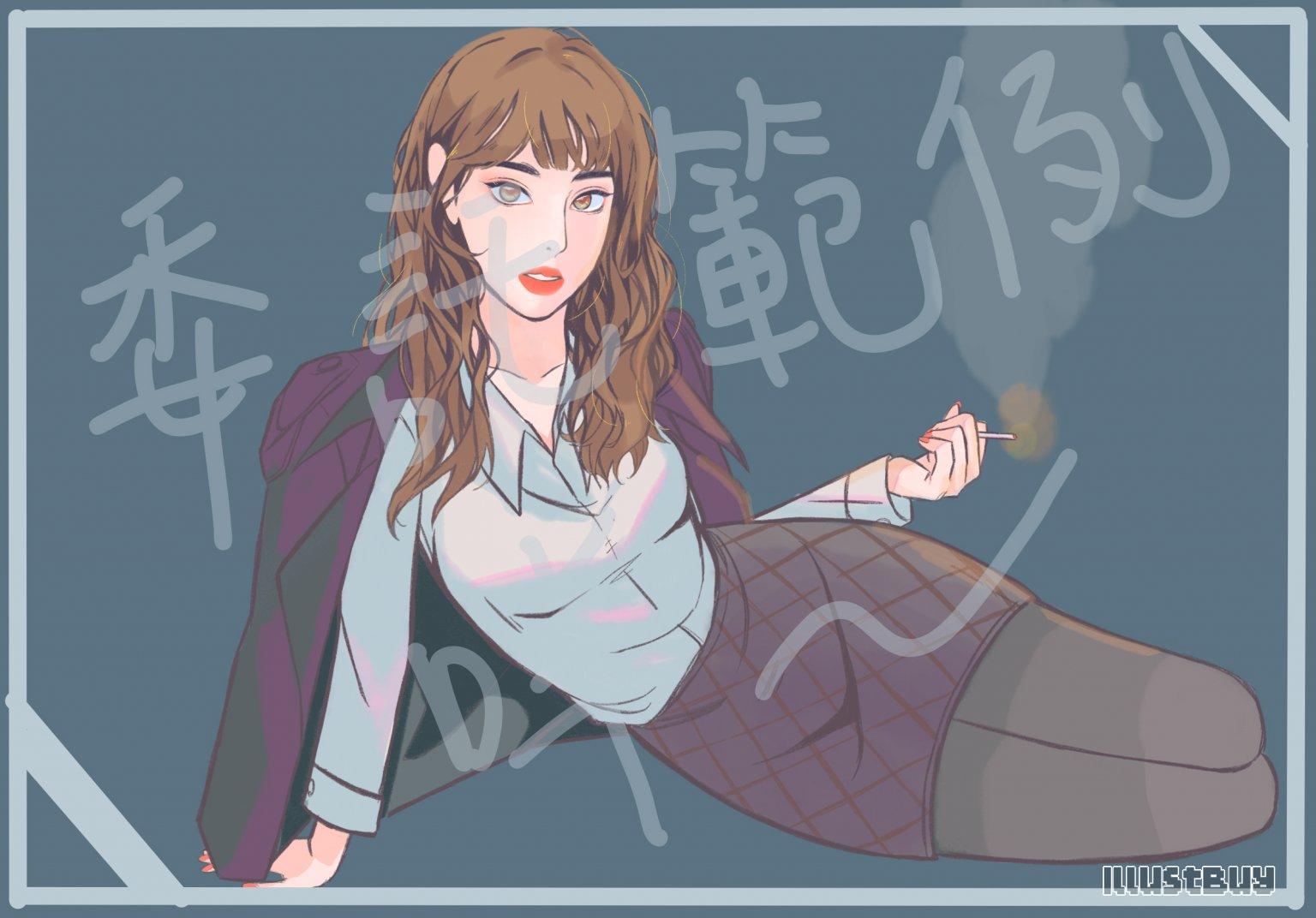 半身 半寫實風 