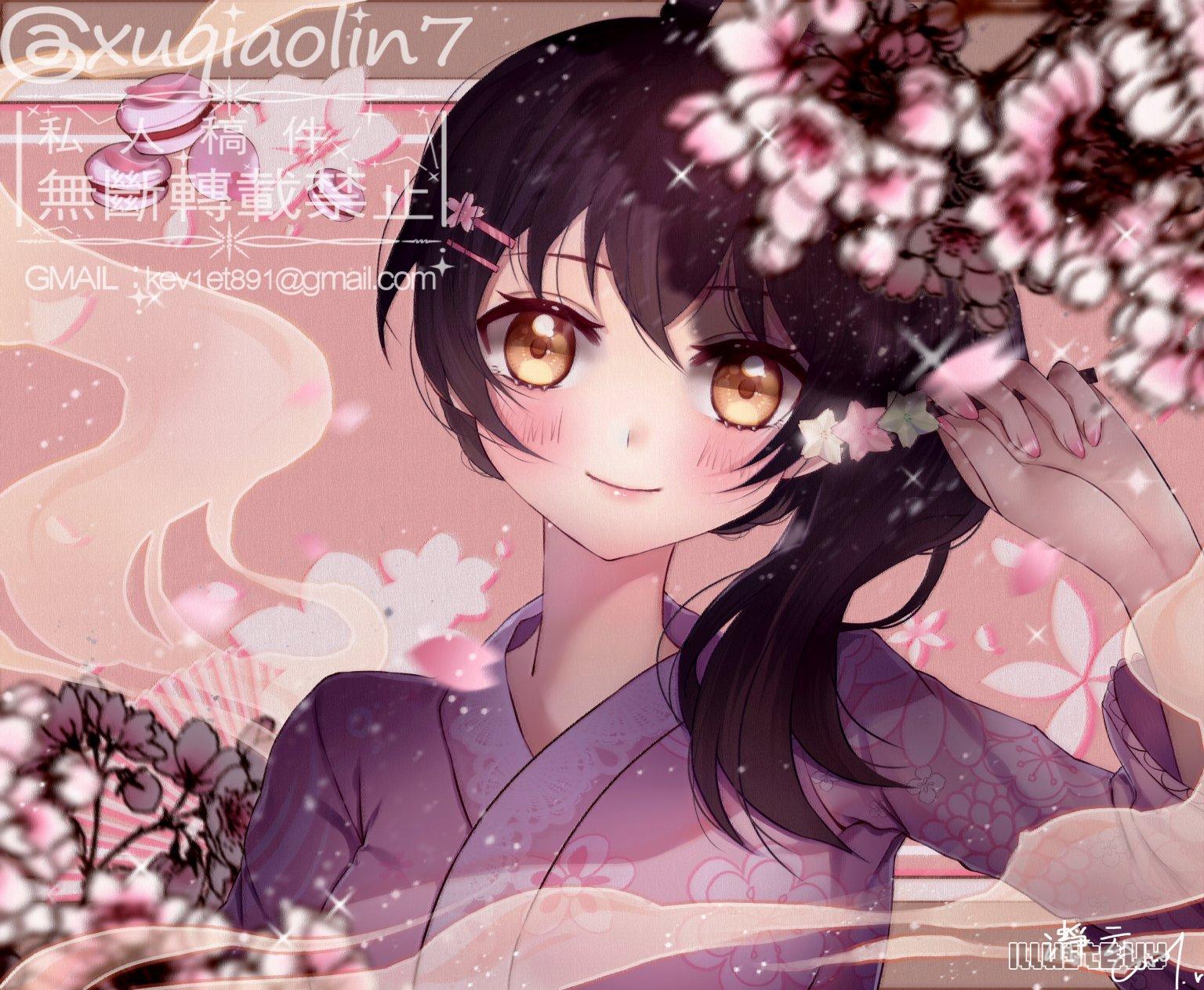 私人委託-和服少女插圖