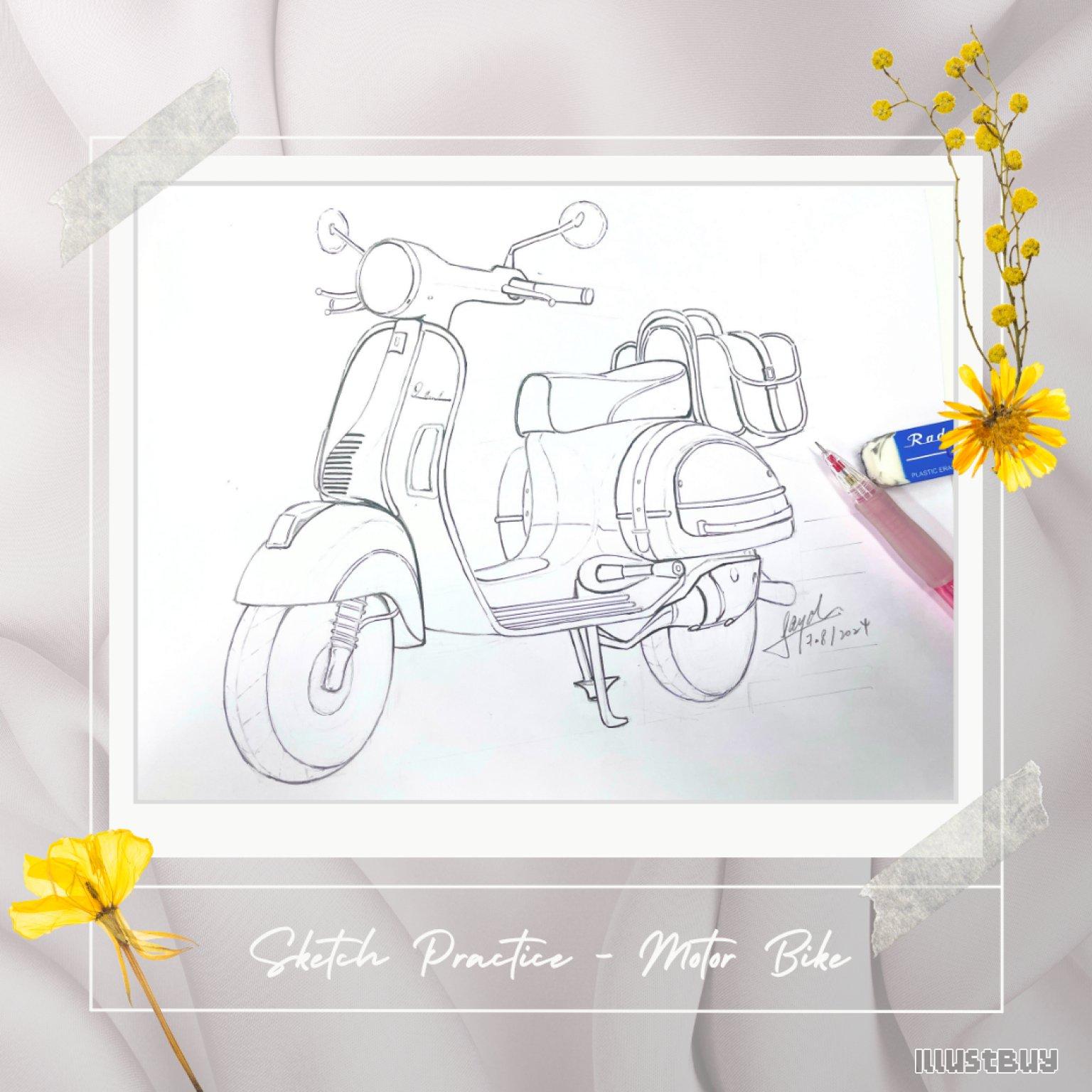 Sketching practice - Motor bike