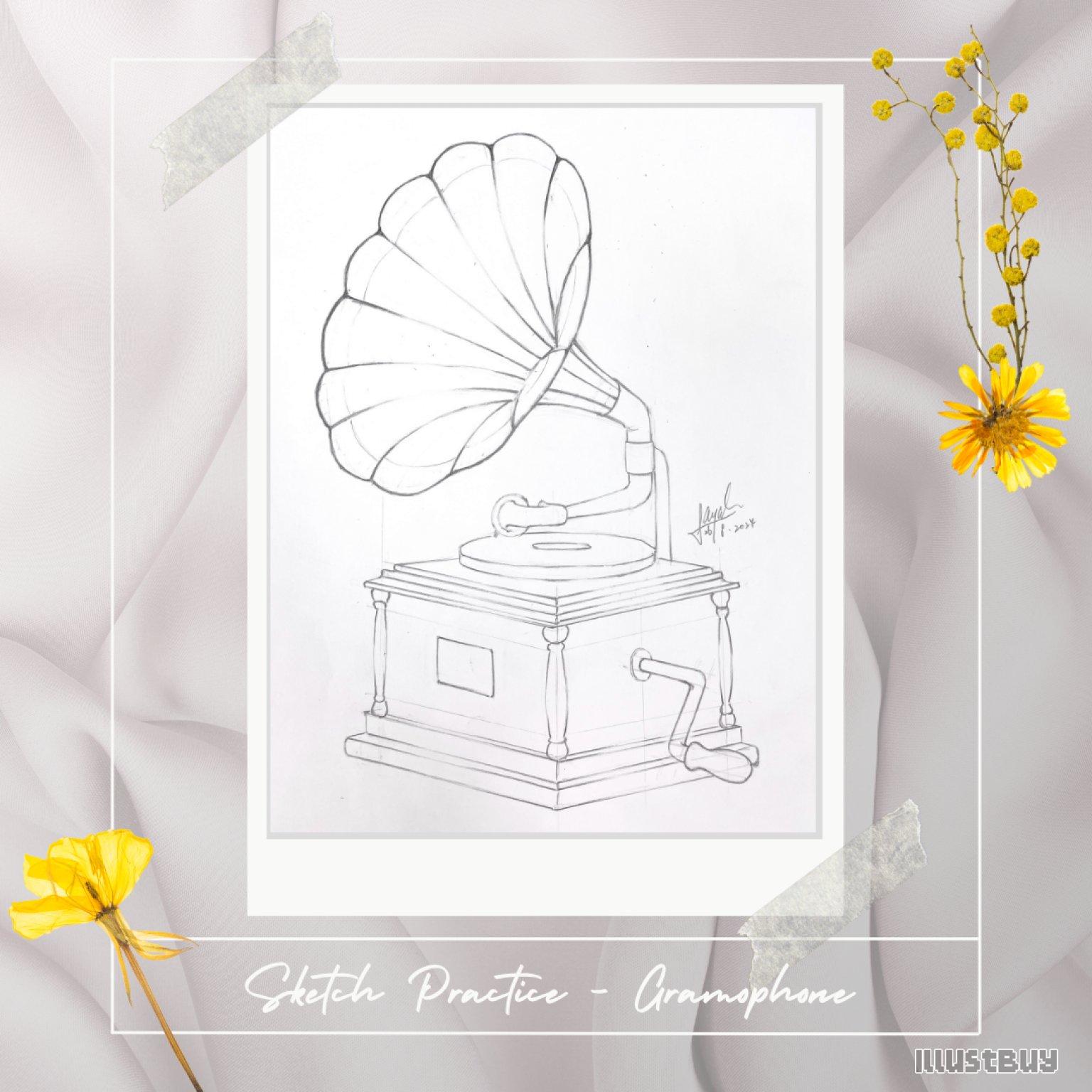 Sketching practice - Gramophone