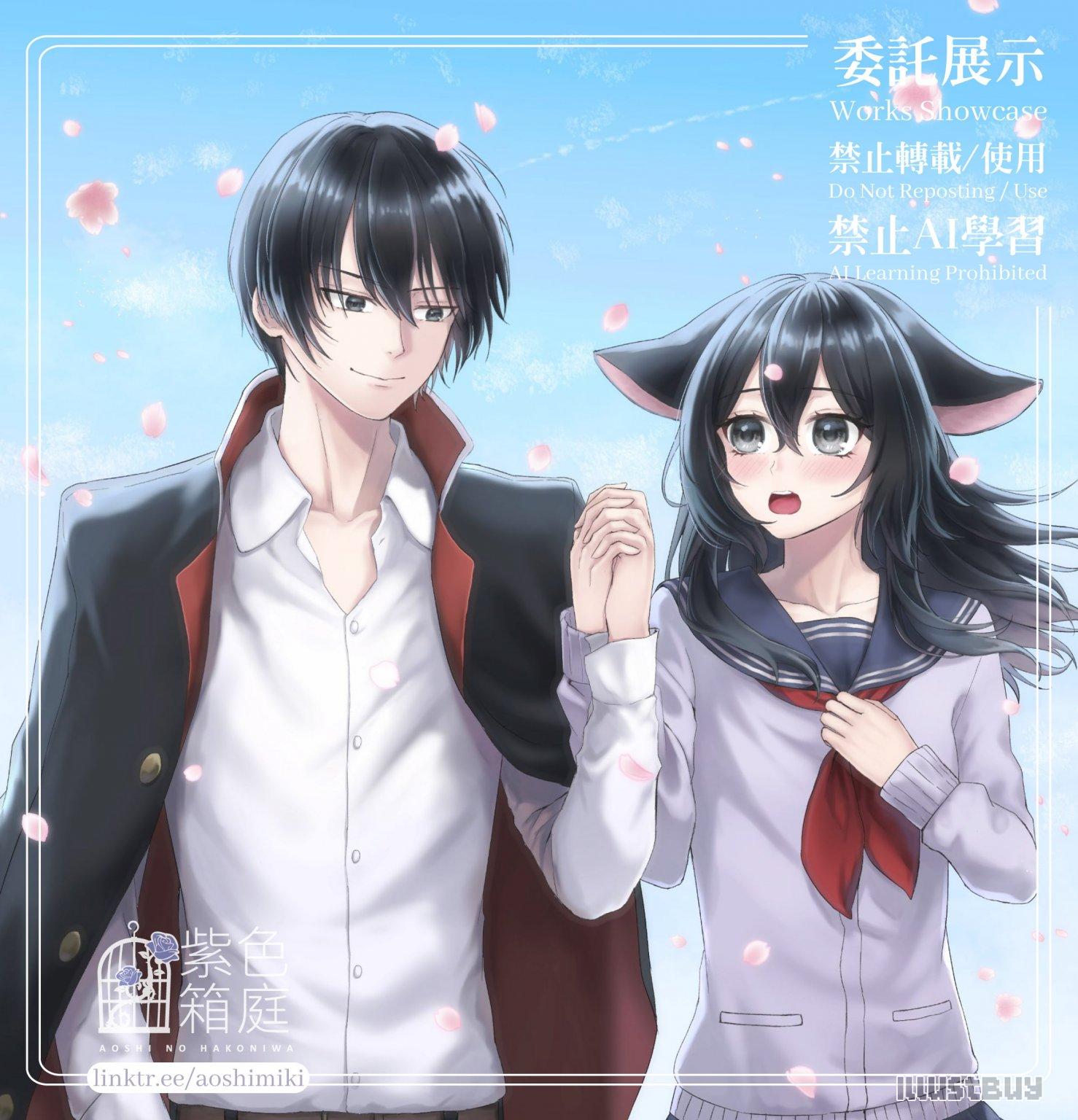 委託展示 - 半身插畫 雙人